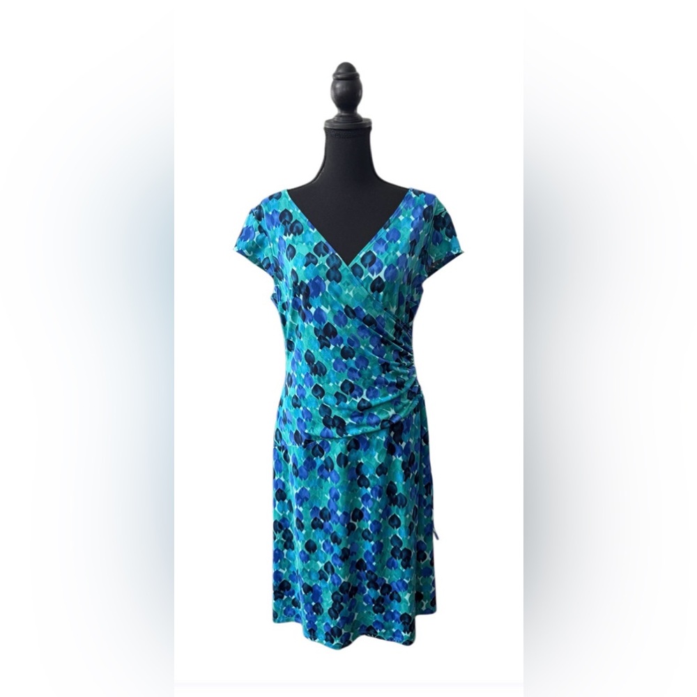Jones Studio Blue and Green Midi Dress